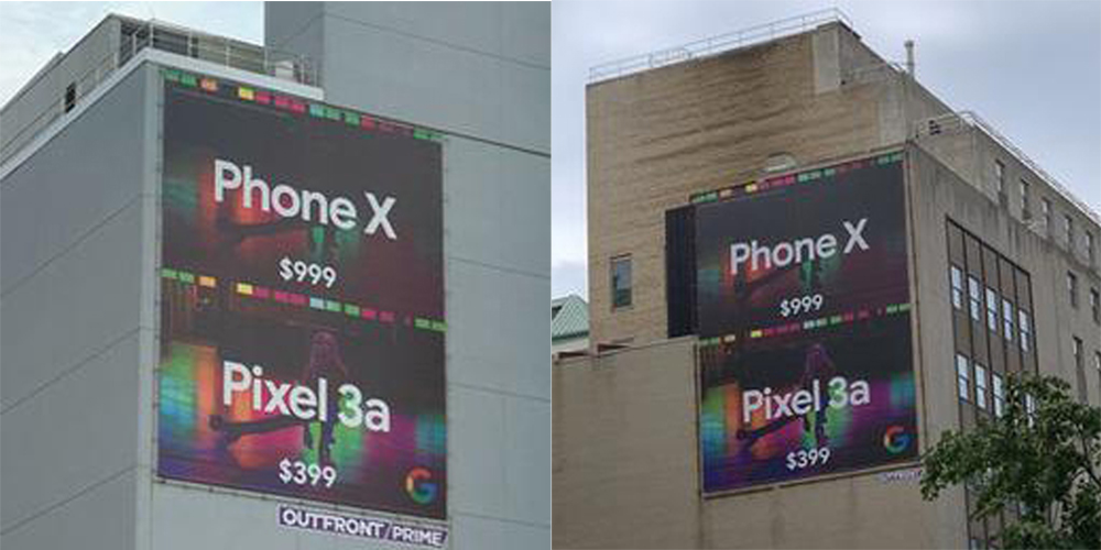 Google Pixel 3a大幅广告